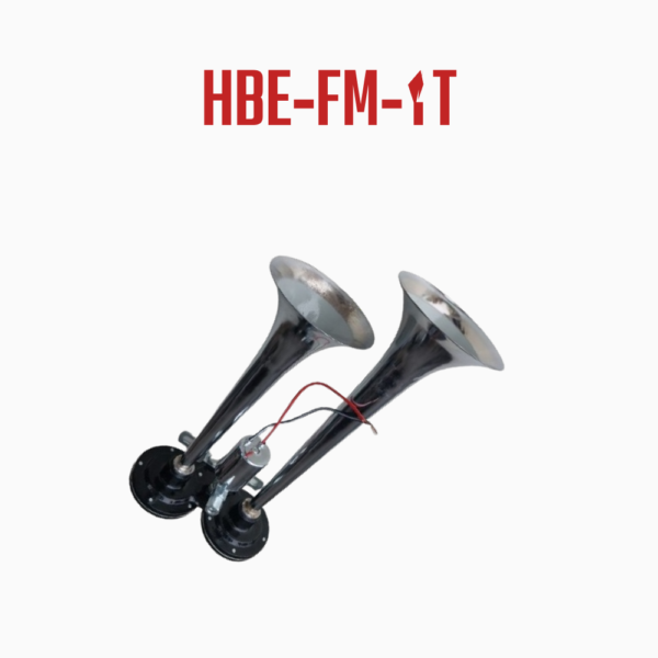HBE YUTONG 2-Trumpet Black Horn for Trucks – Heavy Metal, Durable, 12V/24V Compatible